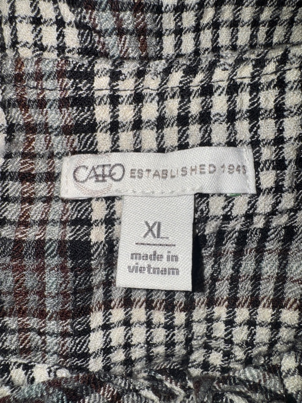 NWOT Cato Black and White Plaid Tie-Neck Women’s Dress With Pockets Size XL - Picture 11 of 14
